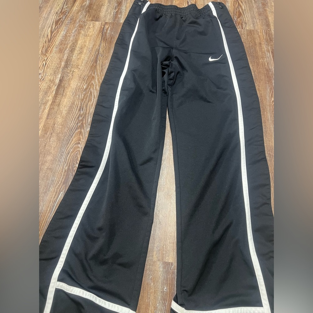 Nike black and white track snap off pants - Picture 5 of 6